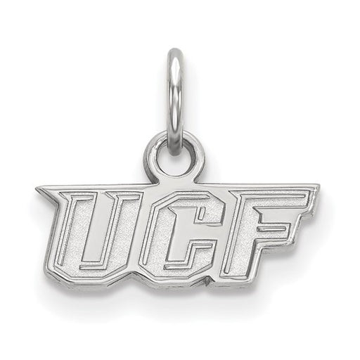 10k White Gold University of Central Florida U-C-F XS Horiz Pendant