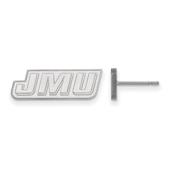 Sterling Silver Rhodium-plated LogoArt James Madison University J-M-U Extra Small Post Earrings
