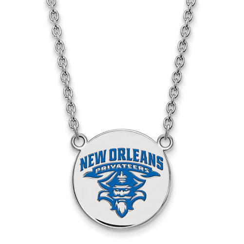 SS University of New Orleans Large Enamel Disc Necklace
