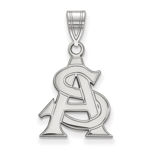 14kw Arizona State University Medium Interlocking "AS" Pendant
