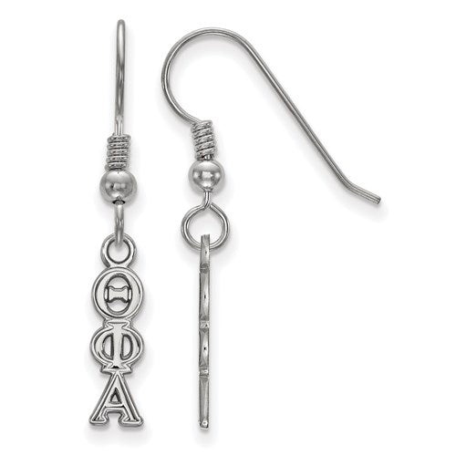 Sterling Silver Rh-plated Theta Phi Alpha XS Dangle Earrings