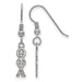 Sterling Silver Rh-plated LogoArt Theta Phi Alpha XS Dangle Earrings