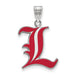 SS University of Louisville Large Enamel Letter L Pendant