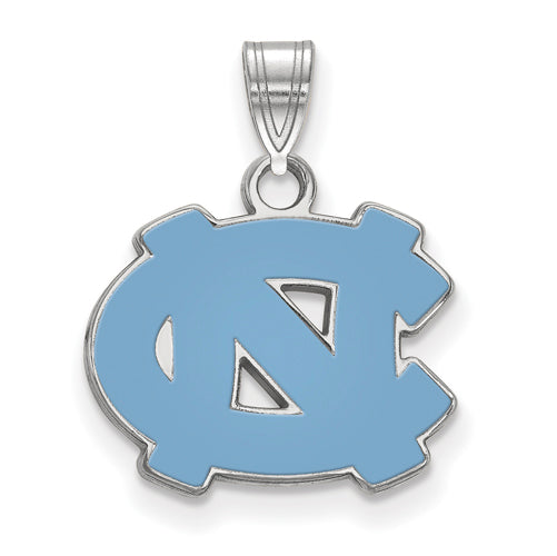 SS University of North Carolina Small Enamel NC Logo Pendant