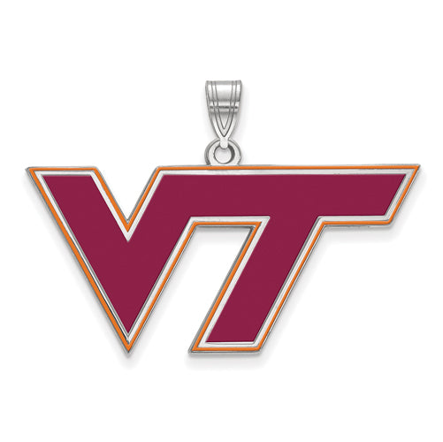 SS Virginia Tech Large Enamel VT Logo Pendant