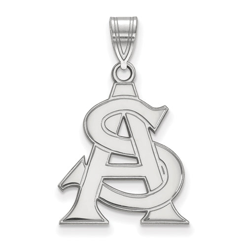 14kw Arizona State University Large Interlocking "AS" Pendant