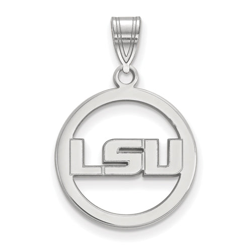 SS Louisiana State University Med Pendant in Circle