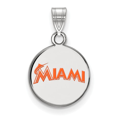 SS  Miami Marlins Small Enamel "MIAMI" Disc Pendant