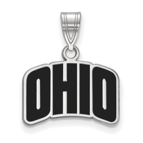 SS Ohio University Small Enamel "OHIO" Pendant