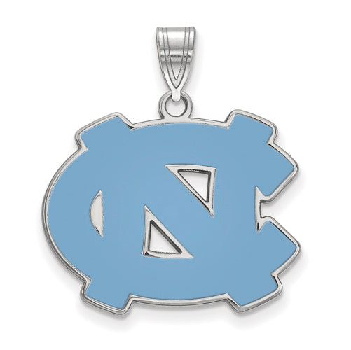 SS University of North Carolina Large Enamel NC Logo Pendant