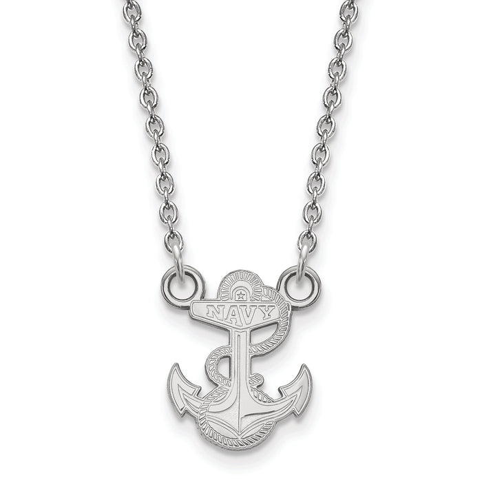 10kw Navy Anchor Small Pendant w/Necklace