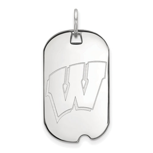 SS University of Wisconsin Small Letter W Dog Tag