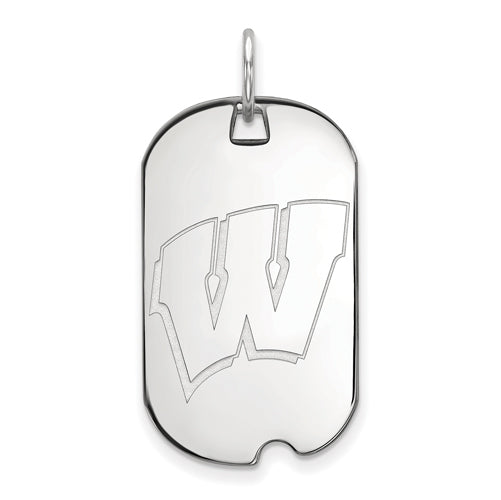 14kw University of Wisconsin Small Letter W Dog Tag
