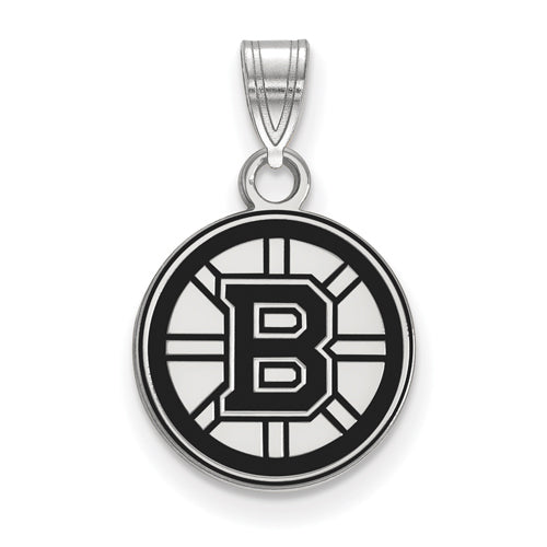 SS NHL Boston Bruins Small Enamel Pendant