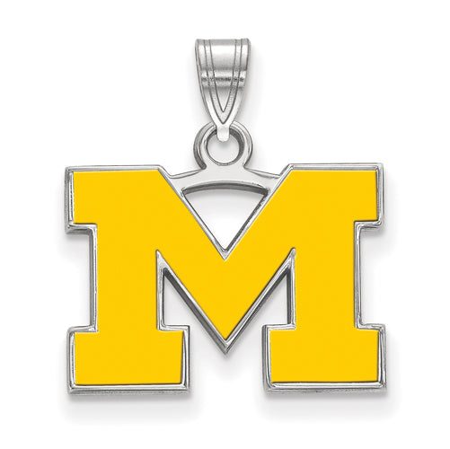 SS University of Michigan Small Enamel Pendant