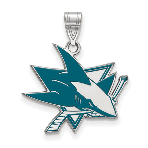 SS NHL San Jose Sharks Large Enamel Pendant