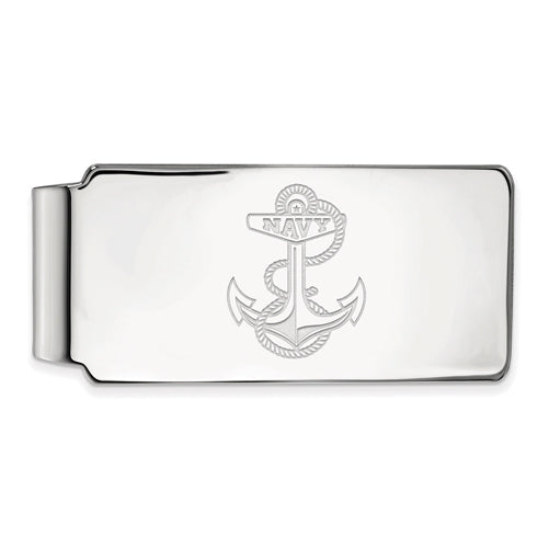 14kw Navy Anchor Money Clip