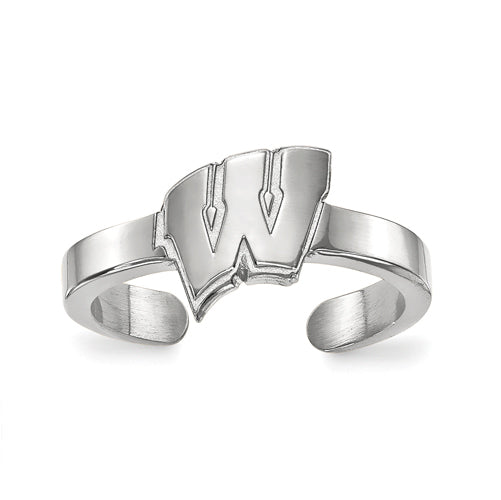 SS University of Wisconsin Letter W Toe Ring