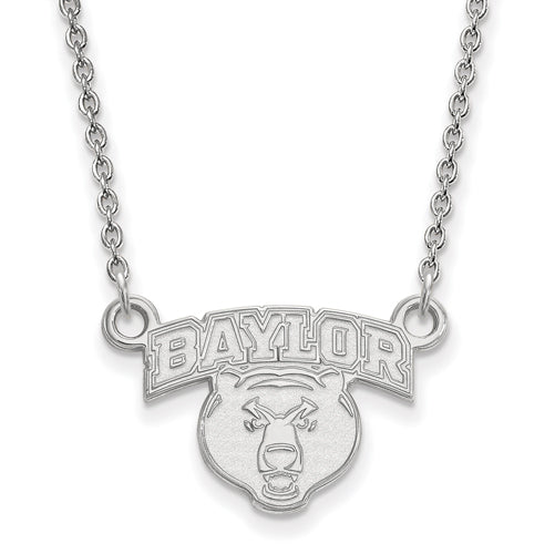 SS Baylor University Small Head Pendant w/Necklace