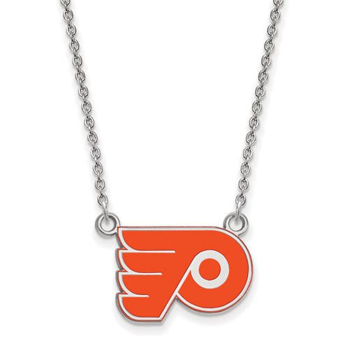 SS NHL Philadelphia Flyers Sm Enl Pend w/Necklace