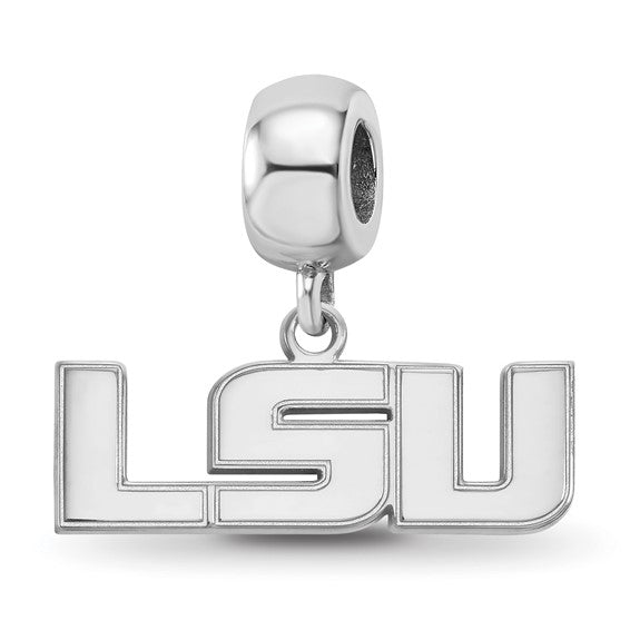 SS Louisiana State University L-S-U Small Dangle Bead Charm