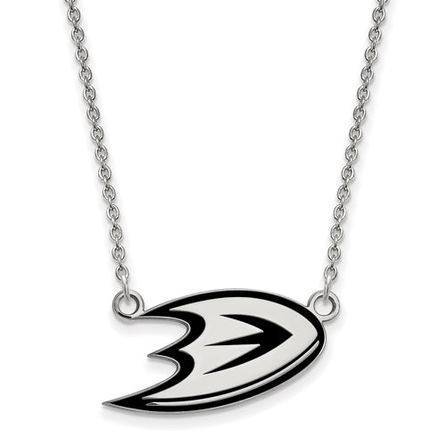 SS NHL Anaheim Ducks Sm Enl Pendant w/Necklace