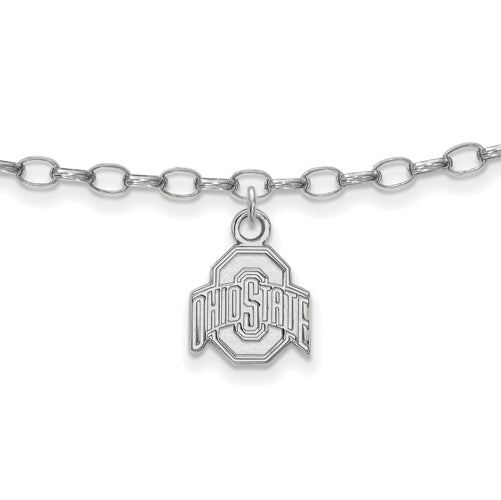 SS Ohio State U Buckeyes Logo Anklet