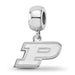SS Purdue University Letter P Extra Small Dangle Bead Charm