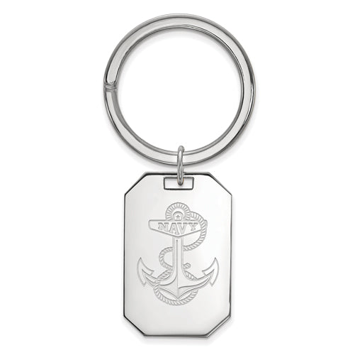 SS Navy Anchor Key Chain