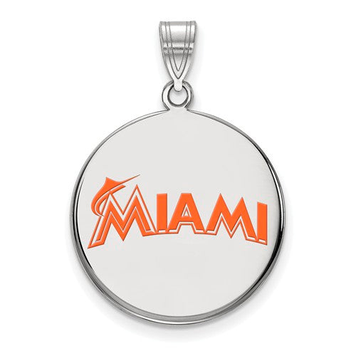 SS  Miami Marlins Large Enamel "MIAMI" Disc Pendant