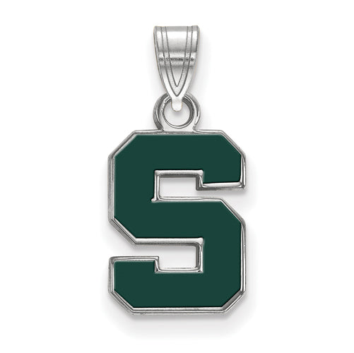 SS Michigan State University Small Enamel Letter S Pendant