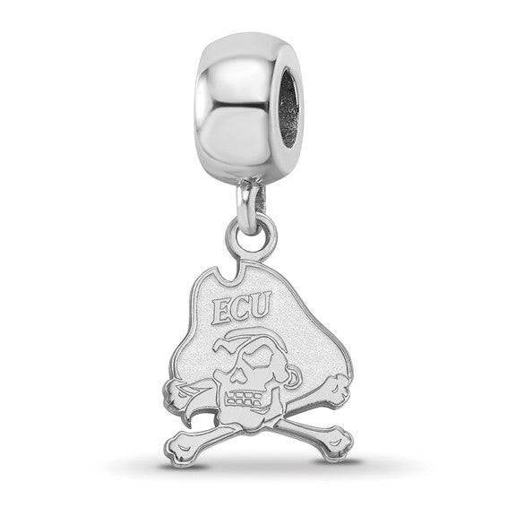 SS East Carolina University Pirate Small Dangle Bead Charm w/ECU