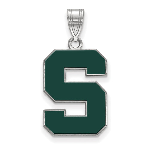 SS Michigan State University Large Enamel Letter S Pendant
