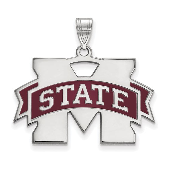 SS Mississippi State University Small M w/ STATE Enamel Pendant