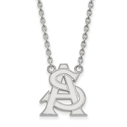 SS Arizona State University Large Interlocking "AS" Pendant w/Necklace