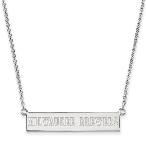 SS  Milwaukee Brewers Small Bar Necklace