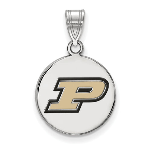 SS Purdue Medium Enamel Disc Pendant