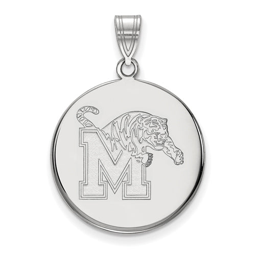 14kw University of Memphis Large Tigers Disc Pendant