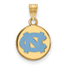 SS University of North Carolina Small Enamel NC Logo Disc Pendant