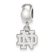 SS University of Notre Dame XS Dangle Charm Bead