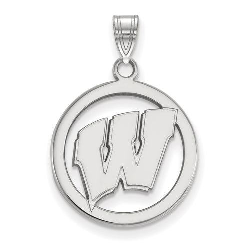SS University of Wisconsin Med Pendant in Circle