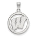 SS University of Wisconsin Med Pendant in Circle