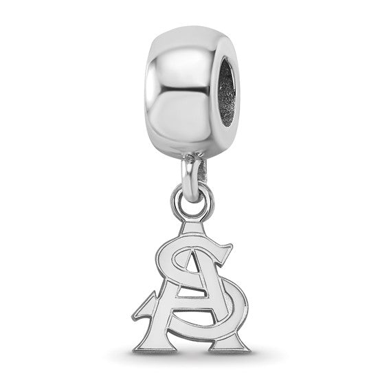 Sterling Silver Ariz State University A-S Extra Small Dangle Bead Charm