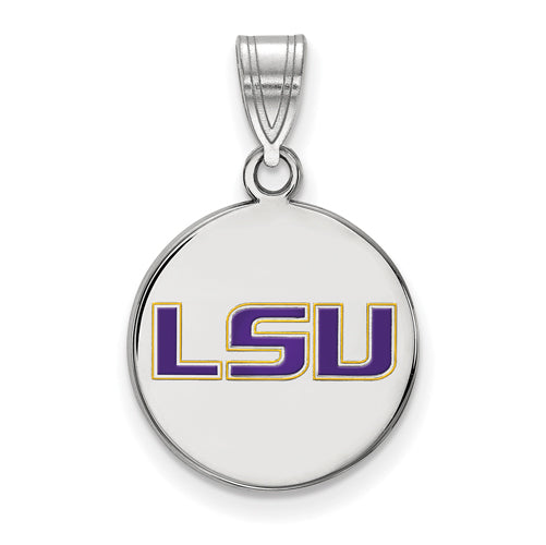 SS Louisiana State University Medium Enamel Disc Pendant
