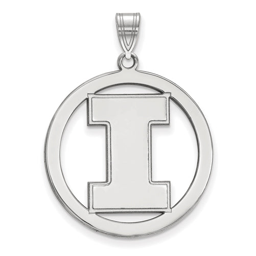 SS University of Illinois XL Pendant in Circle