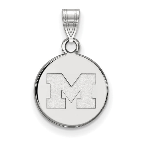 SS University of Michigan Small Letter M Disc Pendant