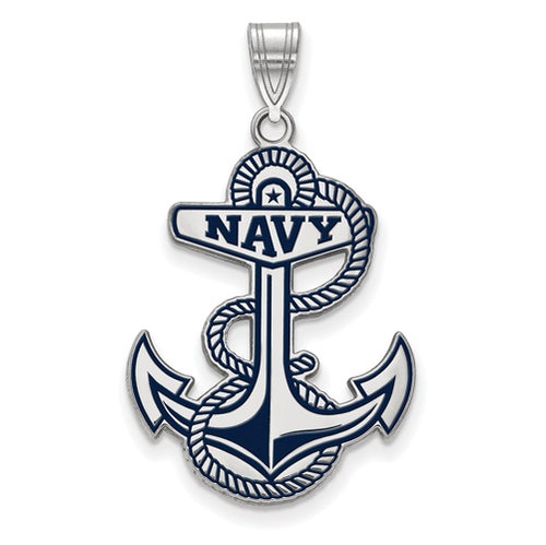 SS Navy XL Enamel Pendant