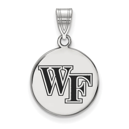 SS Wake Forest University Medium Enamel WF Disc Pendant