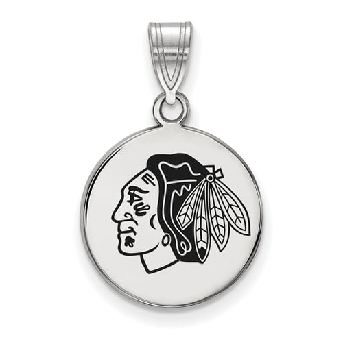 SS NHL Chicago Blackhawks Medium Enamel Disc Logo Pendant