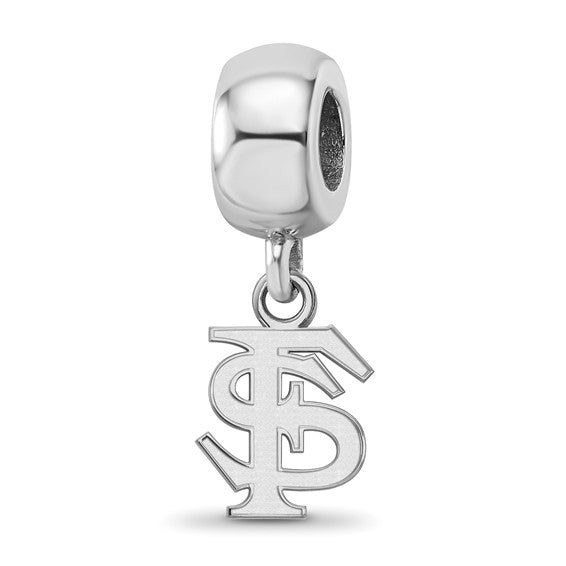 Sterling Silver Florida State University F-S Extra Small Dangle Bead Charm